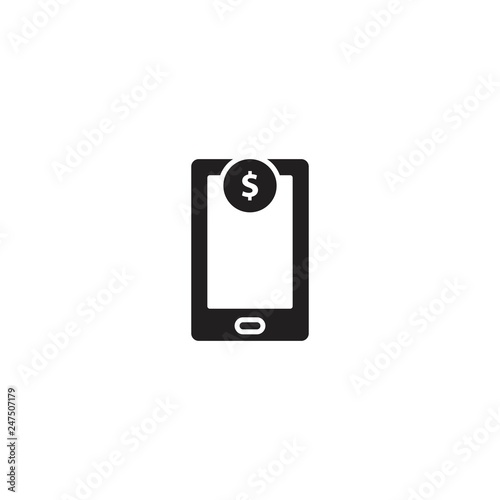 Mobile banking icon vector