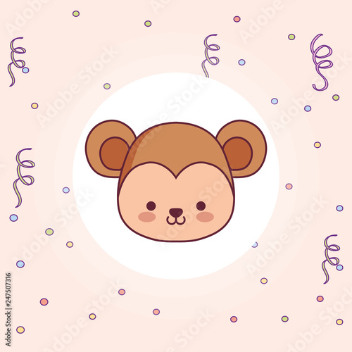 cute and little monkey character