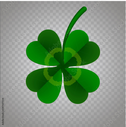 Leaf of a clover symbol of Ireland, vector illustration.