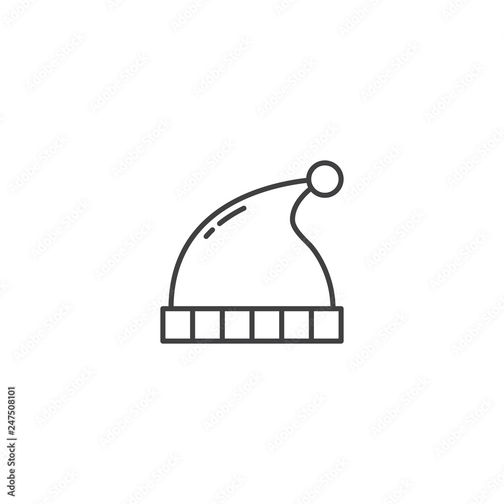 Christmas winter hat icon vector Christmas winter hat icon vector
