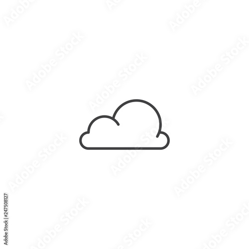 Cloud line icon vector