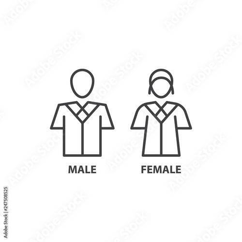 Business people male and female icon vector