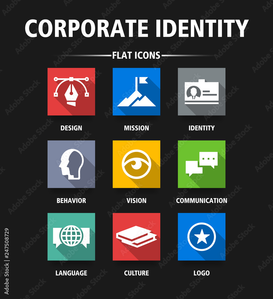 CORPORATE IDENTITY FLAT ICONS CORPORATE IDENTITY FLAT ICONS