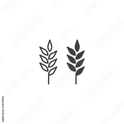 Wheat agriculture organic icon vector