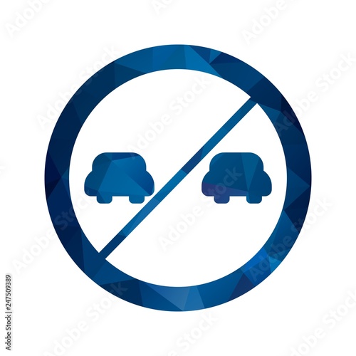 Vector Overtaking prohibited Icon