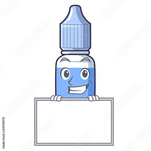 Grinning with board eye drops small bottle of character