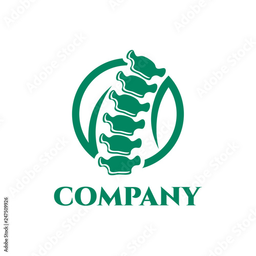 Chiropractor and spine logo
