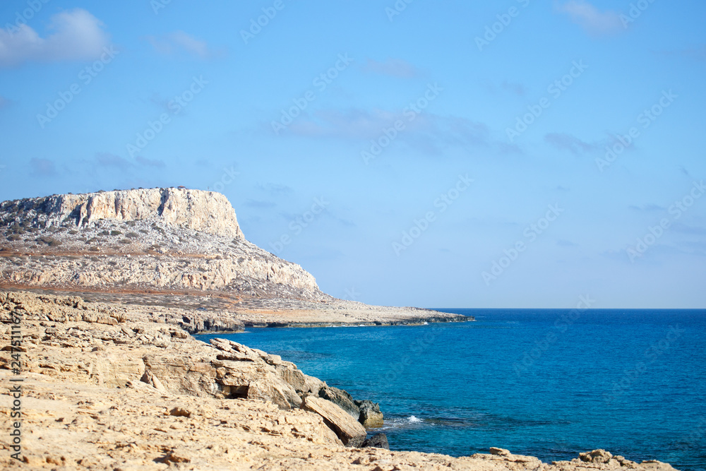 View from Cape Greko Cyprus Travel, holiday concept.