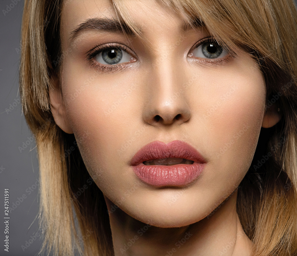 Woman with beauty face and clean skin. Sexy blonde woman. Woman with beauty face and clean skin. Sexy blonde woman.