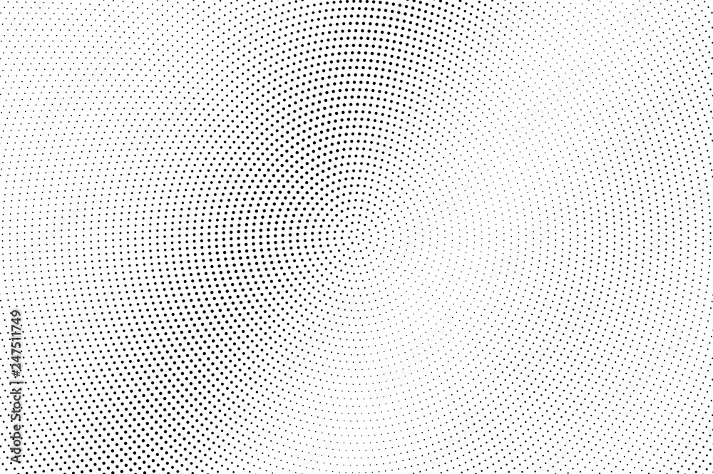 Black dots on white background. Pale perforated surface. Micro halftone vector texture. Diagonal dotwork gradient