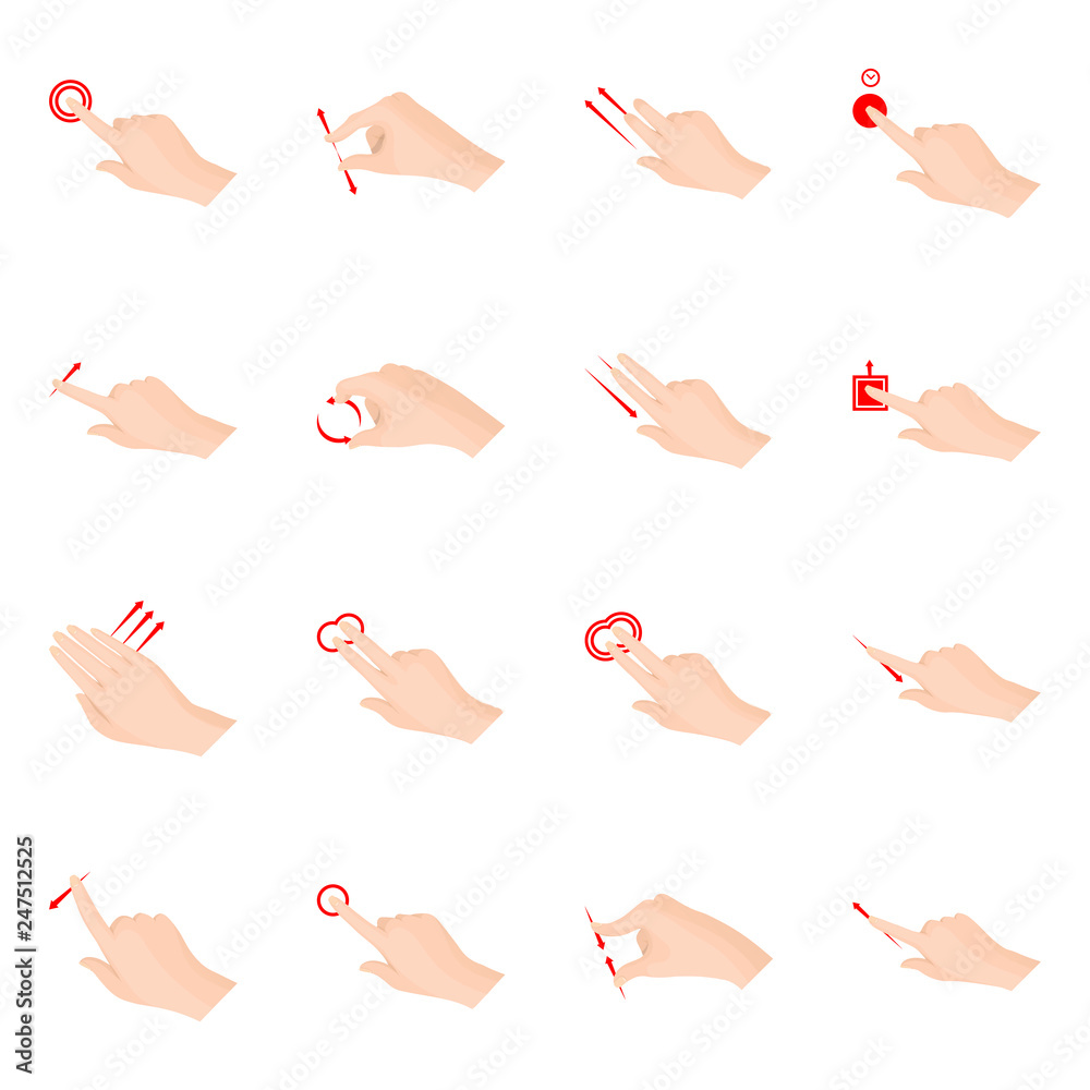 Isolated object of touchscreen and hand logo. Collection of touchscreen and touch vector icon for stock. Isolated object of touchscreen and hand logo. Collection of touchscreen and touch vector icon for stock.