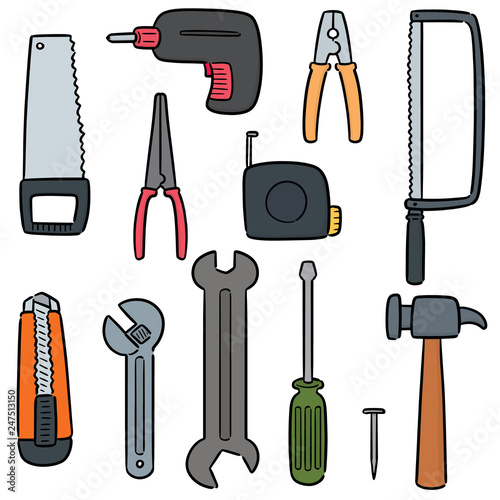 vector set of construction tools