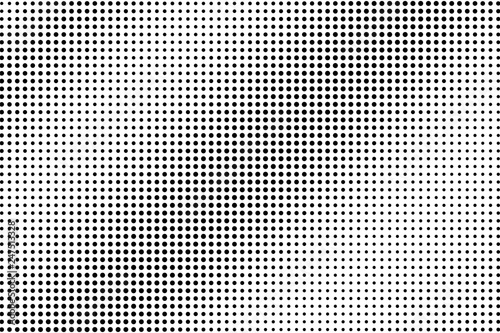 Black dots on white background. Subtle perforated surface. Smooth halftone vector texture. Diagonal dotwork gradient