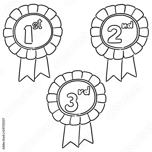 vector set of ribbons award
