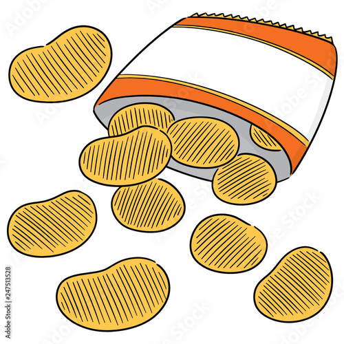 vector of potato chips