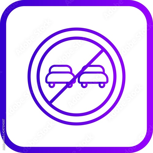 Vector Overtaking prohibited Icon