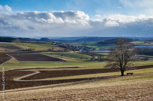 Blick in die Hegaulandschaft mit der Gemeinde Duchtlingen