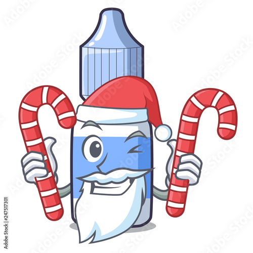 Santa with candy eye drops isolated with the characters