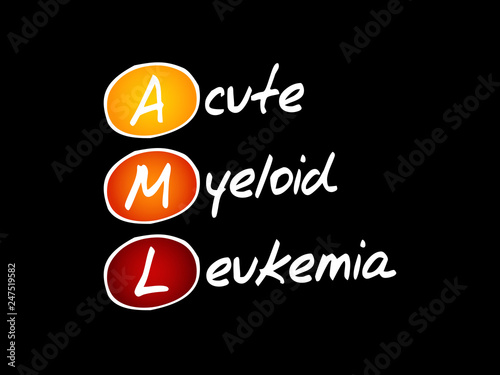 AML - Acute Myeloid Leukemia acronym, health concept background