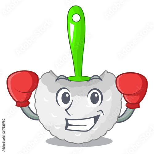 Boxing toilet brush in the character shape