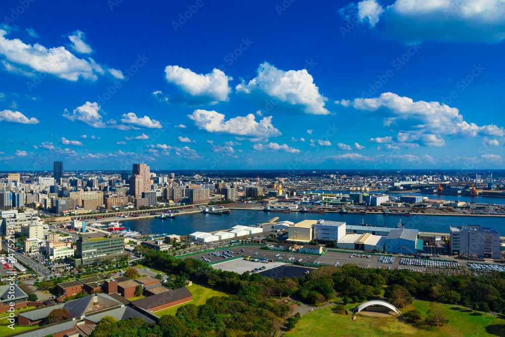 Φωτογραφία (千葉県ｰ湾岸風景)展望台から望む千葉港１