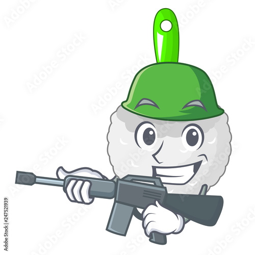 Army toilet brush in the character shape