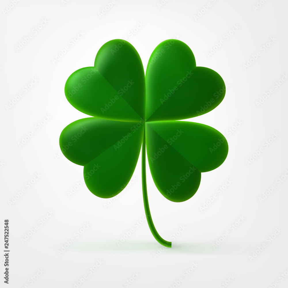 Vector four-leaf shamrock clover icon Vector four-leaf shamrock clover icon