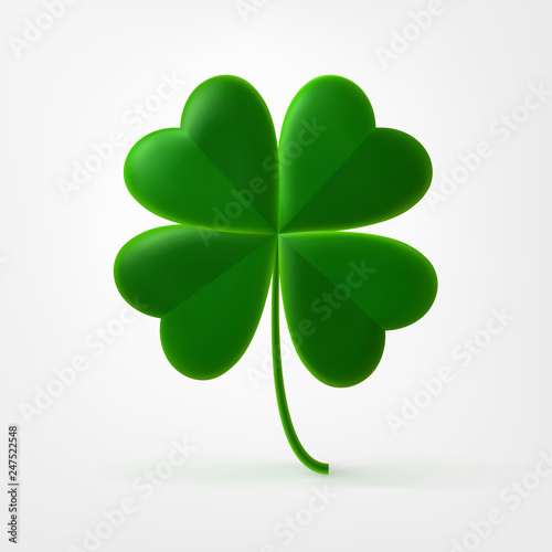 Vector four-leaf shamrock clover icon