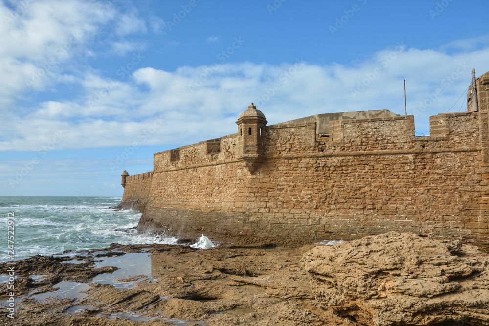 The fortress San Sebastian (Castillo de San Sebastian) in Cadiz.