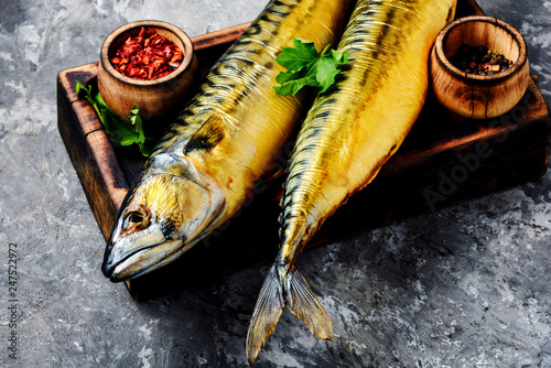 Photography Smoked fish mackerel