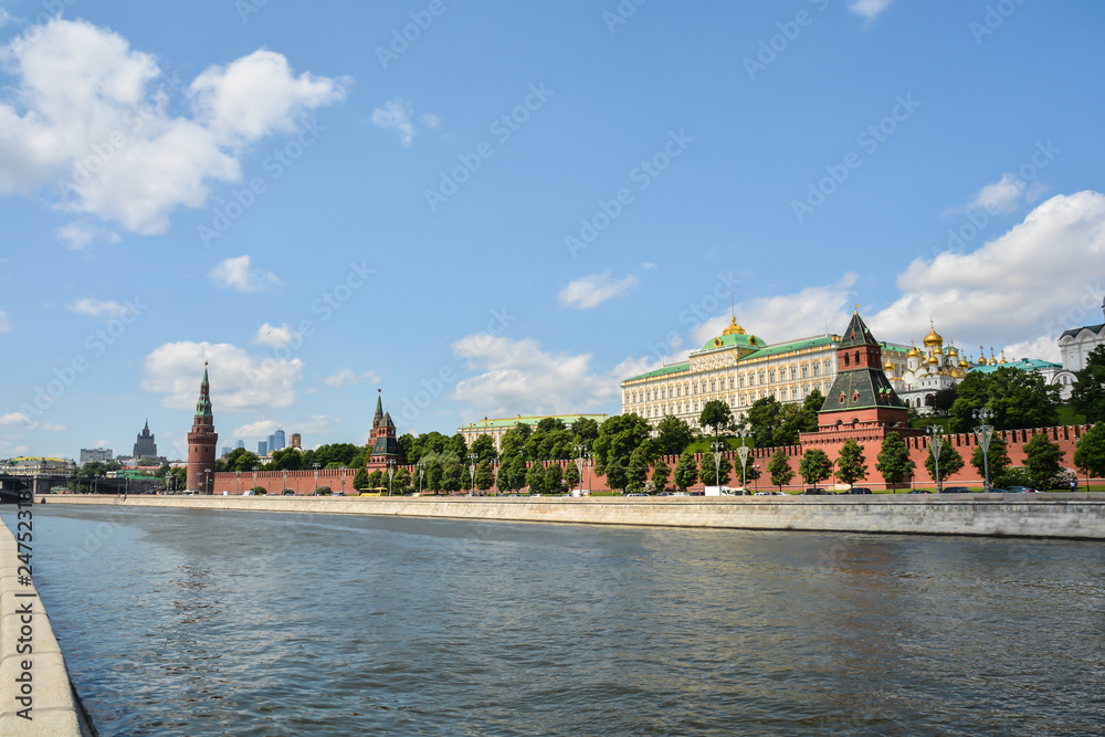 The Moscow Kremlin and the waterfront.