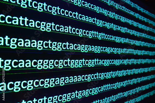 Sequencing of the genome in the laboratory. photo