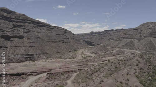 Aerial, Gorge At Valle De La Luna, Argentina photo