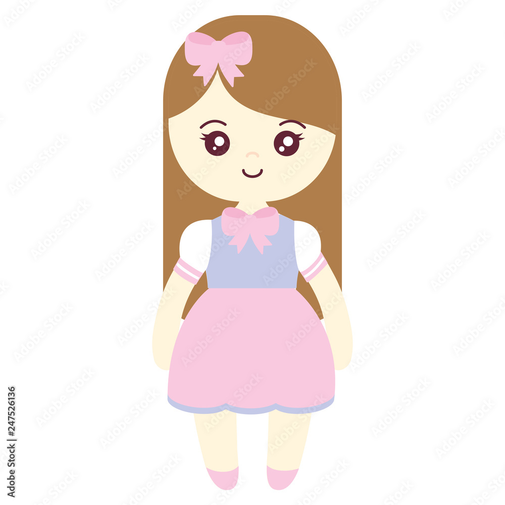 cute and little girl character