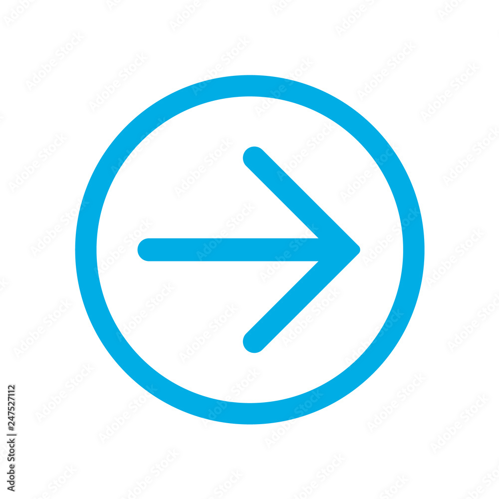 Blue right (next) arrow in blue circle Blue right (next) arrow in blue circle