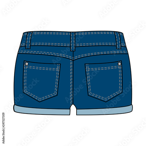 Women's clothing - blue denim shorts