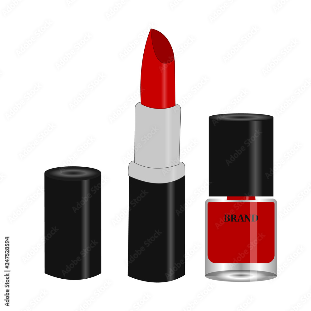 Red lipstick and nail polish Red lipstick and nail polish