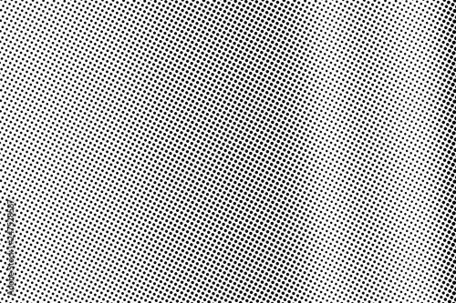 Black on white grunge halftone vector. Digital dotted texture. Smooth dotwork gradient. Monochrome halftone