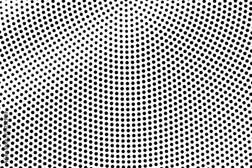 Black on white halftone vector. Grungy dotted texture. Diagonal dotwork gradient. Monochrome halftone overlay