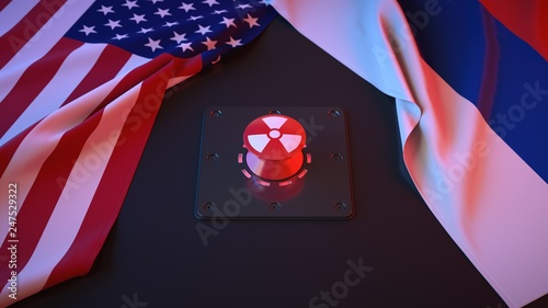 Obraz na plátně Nuclear crisis, Russia and USA break the INF Treaty #2
