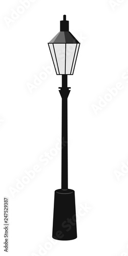 Black vintage streetlight