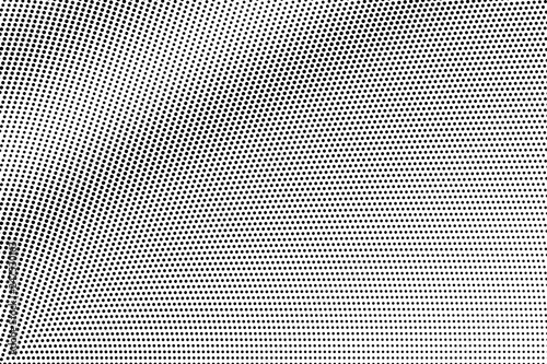 Black on white halftone vector. Diagonal dotted texture. Frequent dotwork gradient. Monochrome halftone overlay