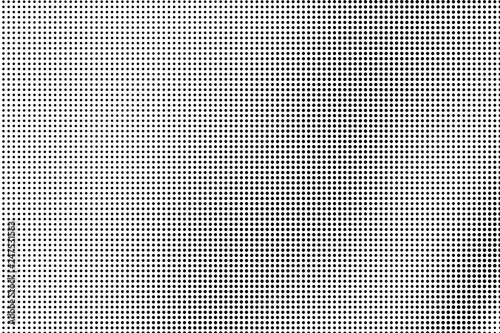 Black on white halftone vector. Small dotted texture. Regular dotwork gradient. Monochrome halftone overlay