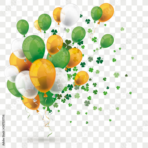 Green Orange Balloons Irish St Patricks Shamrocks
