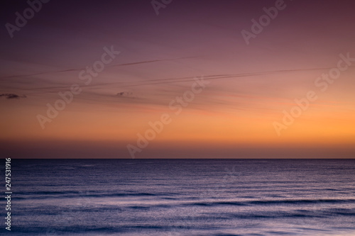 golden and pink skies over the mediterranean sea near valencia