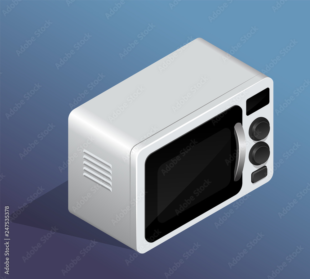 Fototapeta premium Isometric icon of microwave