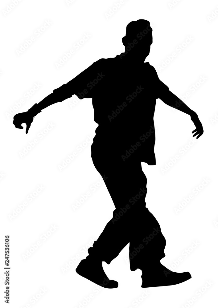 Hip-hop artists of dance on white background