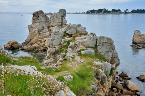 Seascape of Brittany in France photo