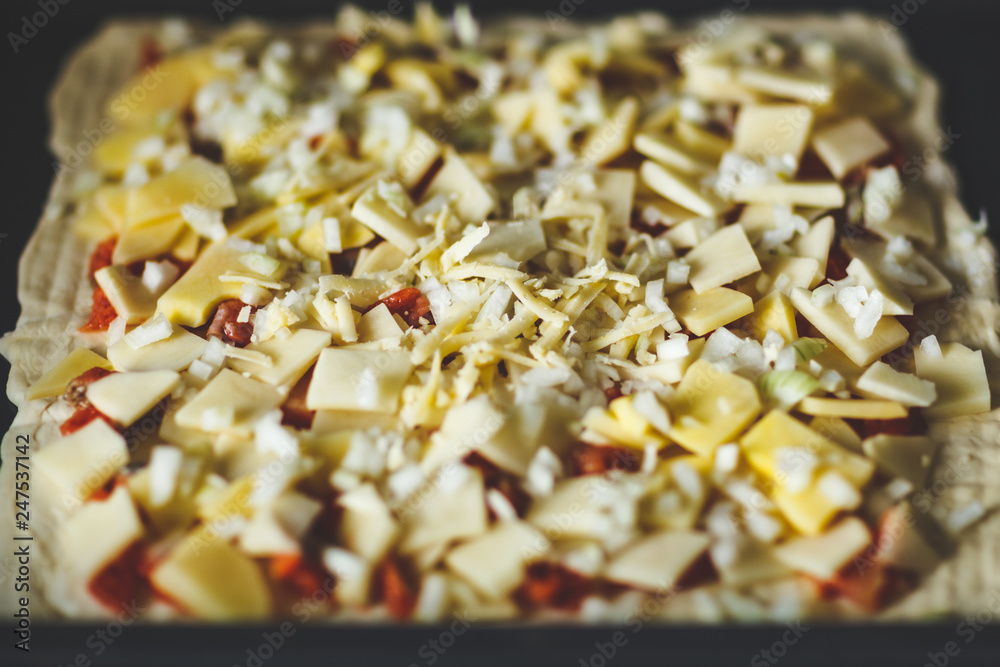 woman prepearing homemade fish pie with popato woman prepearing homemade fish pie with popato