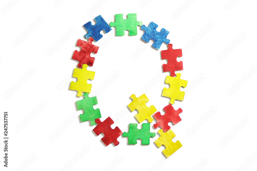 frames and letters for the text of colorful puzzles , world autism day, the logo of autism. alphabet.